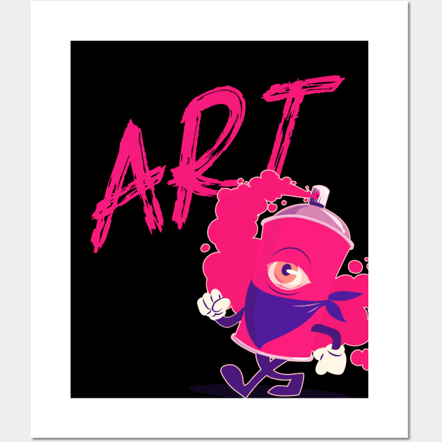 ART: CAN't live without it pink and black graffiti Wall Art by TeachUrb